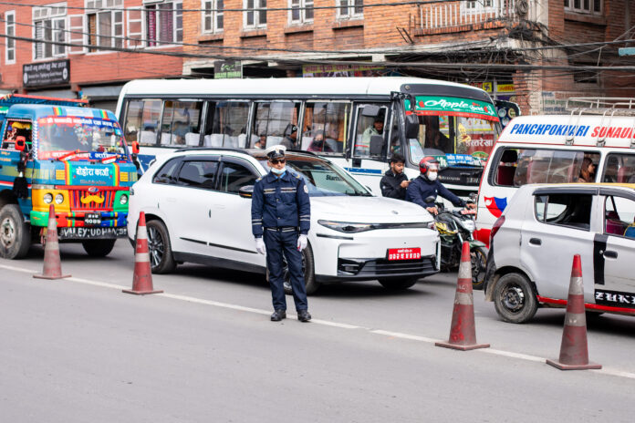 File:Traffic Police officer during Maha Shivaratri Celebrations near Jaya Bageshwori Road, Kathmandu, Nepal-070A6986.jpg