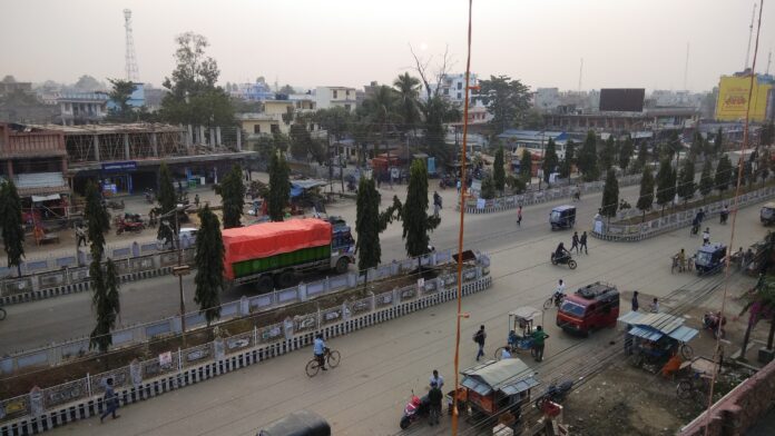 Mahendra Highway in Lahan, Nepal
