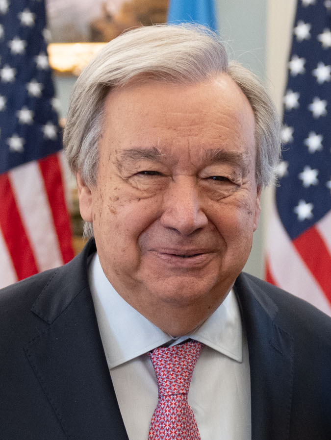 António Guterres — public domain संयुक्त राष्ट्रसंघका महासचिव एन्टोनियो गुटेरेस