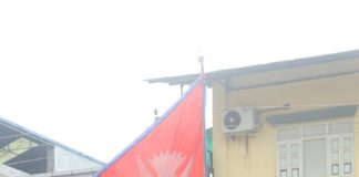 २०२५ को जेनजी आन्दोलनका क्रममा नेपालको झण्डासहित सहभागीहरू
