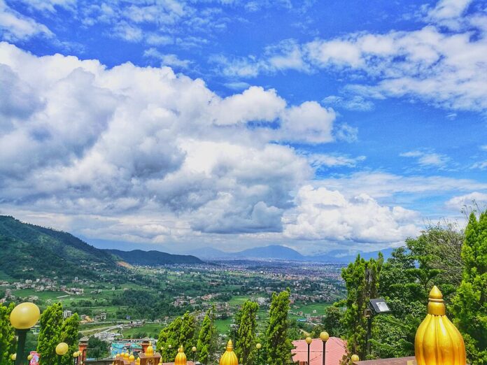 काठमाडौँको पर्यटकीय दृश्य साँगा हाइटबाट देखिएको काठमाडौँ उपत्यकाको दृश्य
