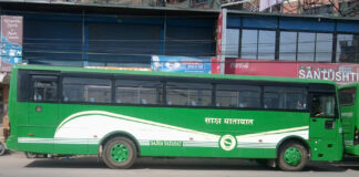काठमाडौंमा सञ्चालन हुने साझा यातायातको बस
