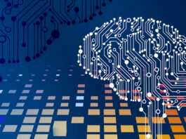 Abstract illustration representing artificial intelligence and digital technology