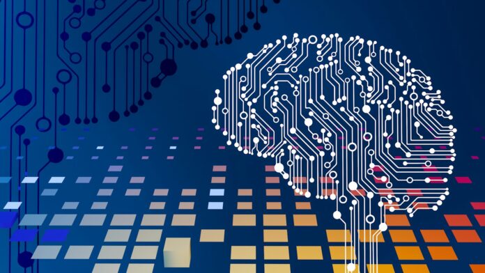 Abstract illustration representing artificial intelligence and digital technology