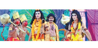 रामलीला मञ्चनमा सहभागी कलाकारहरू