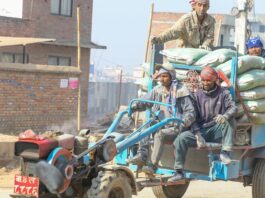 रेमिट्यान्स बढ्दा पनि देशमै रोजगारी किन बढ्दैन? लगानीमा रूपान्तरण हुन नसकेको पैसाको कथा नेपालमा निर्माण तथा उत्पादन क्षेत्रमा काम गरिरहेका श्रमिकहरूको प्रतिनिधिमूलक दृश्य